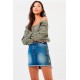 HIGH WAIST SUPER FITTED 2020 MINI DENIM BLACK MINI SKIRT ONE TEASPOON