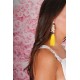 SHELL EARRINGS  WITH YELLOW TASSEL