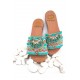 FLAT SANDALS GYPSY TURQUOISE