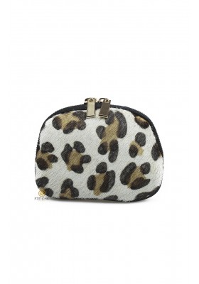 MONEDERO PIEL LEOPARDO BLANCO
