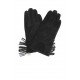 GUANTES DE PIEL FLECOS NEGRO