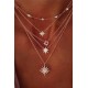 BOHEMIAN MULTI LAYERED CHAIN NECKLACE WITH STARS