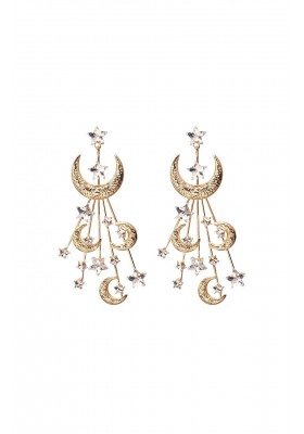 PENDIENTES DANCING MOON & STARS