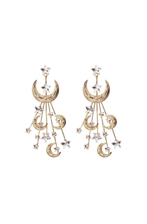 PENDIENTES DANCING MOON & STARS