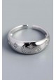 ANILLO DE PLATA LUNA Y ESTRELLAS