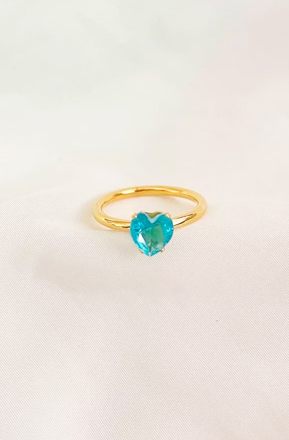 Anillo discount corazon azul