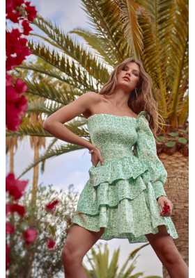 LOMINOOS GREEN DRESS BY FETICHE SUANCES