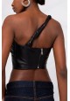 TOP DE CUERO NEGRO