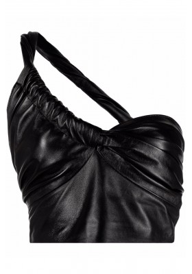 TOP DE CUERO NEGRO