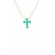 COLLAR CRUZ TURQUESA