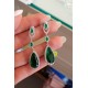 PENDIENTES LAGRIMA ESMERALDA