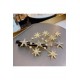 HORQUILLAS ESTRELLAS CRISTALES GOLD