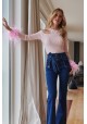 CALISTA FEATHERS PINK TOP BY FETICHE SUANCES