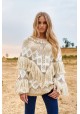 HAND MADE FRINGED BOHO SWEATER BY FETICHE SUANCES