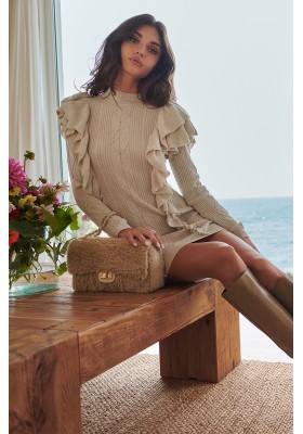 VESTIDO DE PUNTO GEORGIA RUFFLES KNIT DRESS BY FETICHE SUANCES - Fetiche Suances VESTIDO DE PUNTO GEORGIA RUFFLES KNIT DRESS BY FETICHE SUANCES - Fetiche Suances