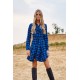 VESTIDO KIENNA BLUE PLAID DRESS BY FETICHE SUANCES