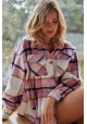 WILD & FREE PLAID SHIRT IN PINK BY FETICHE SUANCES