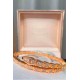 PULSERA SERPIENTE CIRCONITAS GOLD