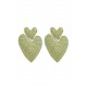 PENDIENTES DOS CORAZONES VERDE