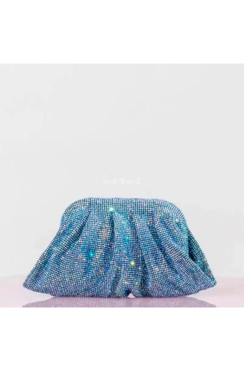 CLUTCH JOYA CISTALES AZUL