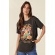 KECKLESS LOVERS BIKER TEE-CHARCOAL  & THE GYPSY SPELL & THE GYPSY