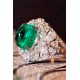 ANILLO JOYA CIRCONITS Y ESMERALDAS
