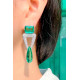 PENDIENTES GOTA VERDE