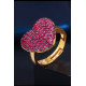 ANILLO CORAZÓN FUCSIA BRILLANTE