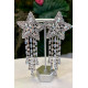 PENDIENTES ESTRELLA CRISTALES PLATA