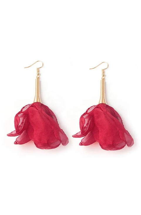 PENDIENTES TULIP ROUGE