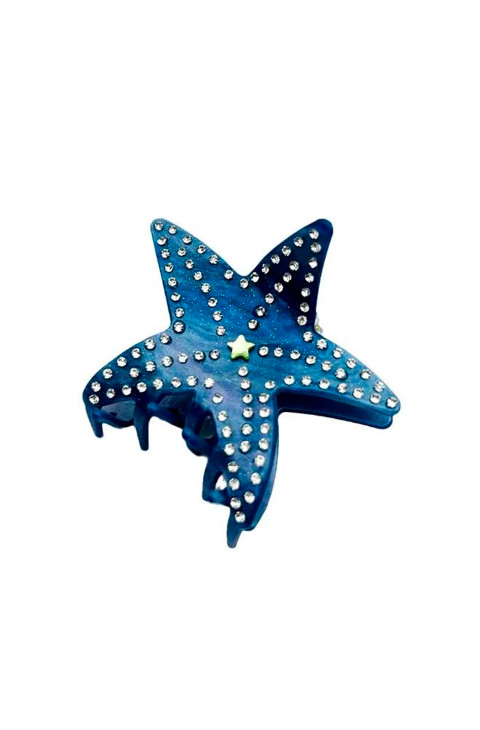 PINZA DEL PELO ESTRELLA DE MAR AZUL