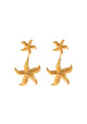 PENDIENTES ESTRELLAS DE MAR GOLDEN