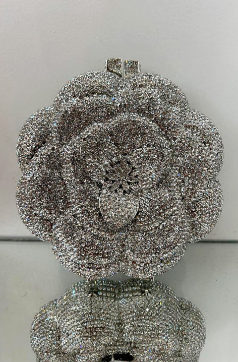 BOLSP JOYA FLORAL PLATA