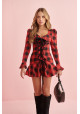 ROYAL TARTAN DRESS ROJO BY FETICHE SUANCES