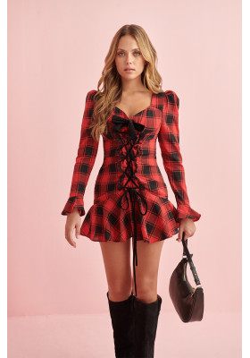 ROYAL TARTAN DRESS ROJO BY FETICHE SUANCES