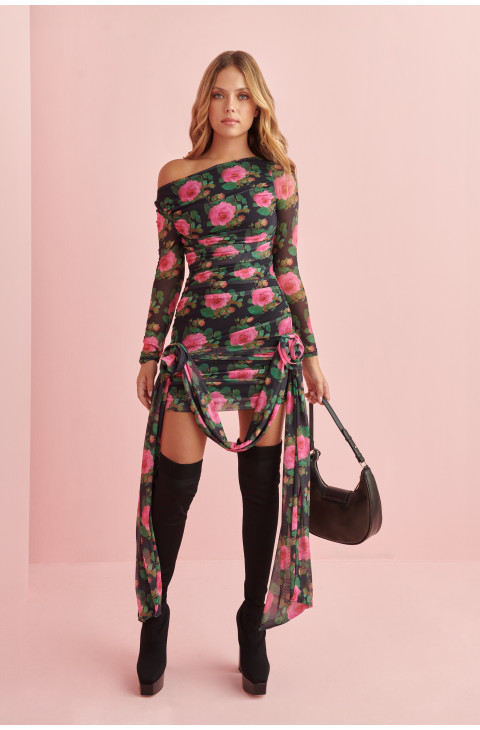 PINK ROSES MINI DRESS BY FETICHE SUANCES