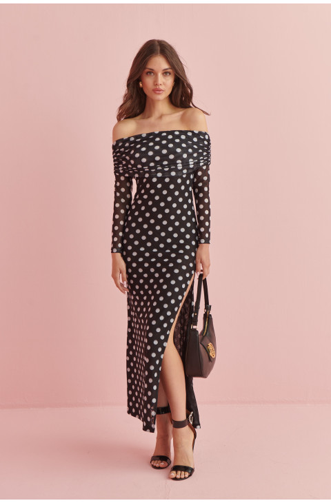 DOTS OFF THE SHOULDERS DRESS BY FETICHE SUANCES