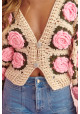 GARDEN OF ROSES CROCHET CARDIGAN BY FETICHE SUANCES