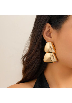 PENDIENTES GEO LUXE DORADO