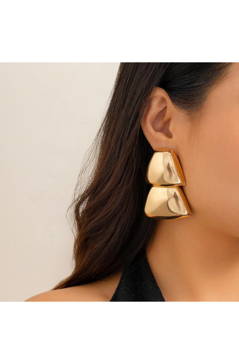 PENDIENTES GEO LUXE DORADO