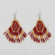 PENDIENTES HIPPIE CHIC BURDEOS