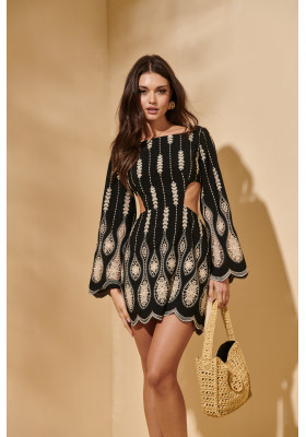 BOHEMIAN SUNRISE DRESS IN BLACK BY FETICHE SUANCES