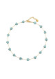 COLLAR CORAZONES TURQUESAS