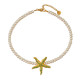 COLLAR ESTRELLA DE MAR Y PERLAS