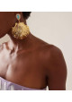 PENDIENTES CONCHAS  DORADAS