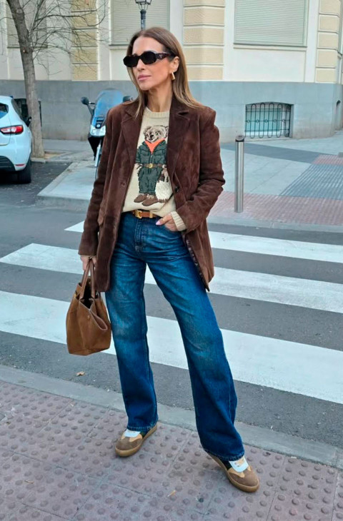 BLAZER DE ANTE MARRÓN