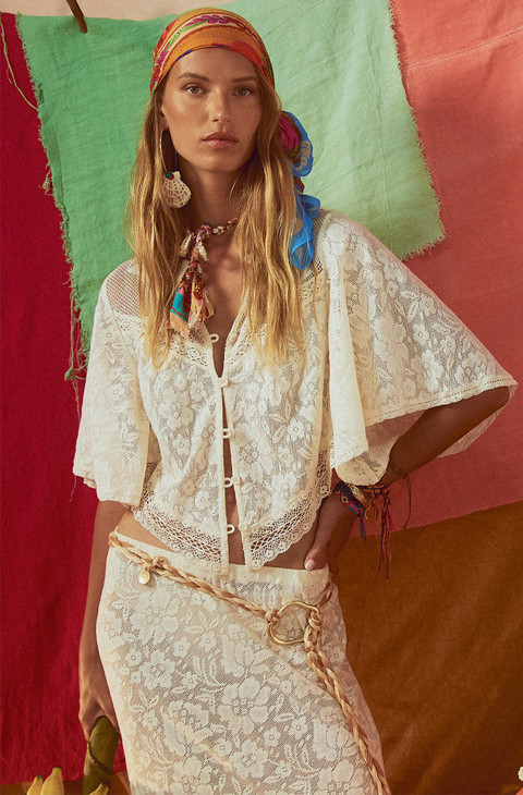 FREE LOVE LACE CROP TOP BY SPELL DESIGNS