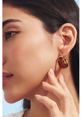 PENDIENTES DE ARO CARAMELO