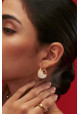 PENDIENTES DE ARO CREME
