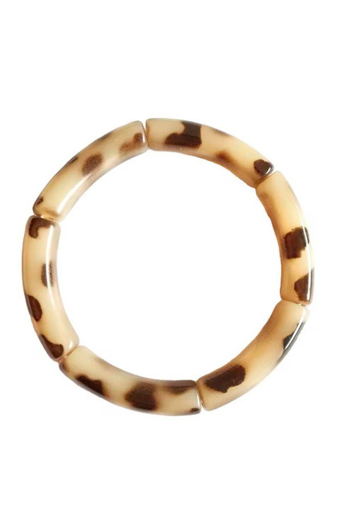 PULSERA RESINA LEOPARD